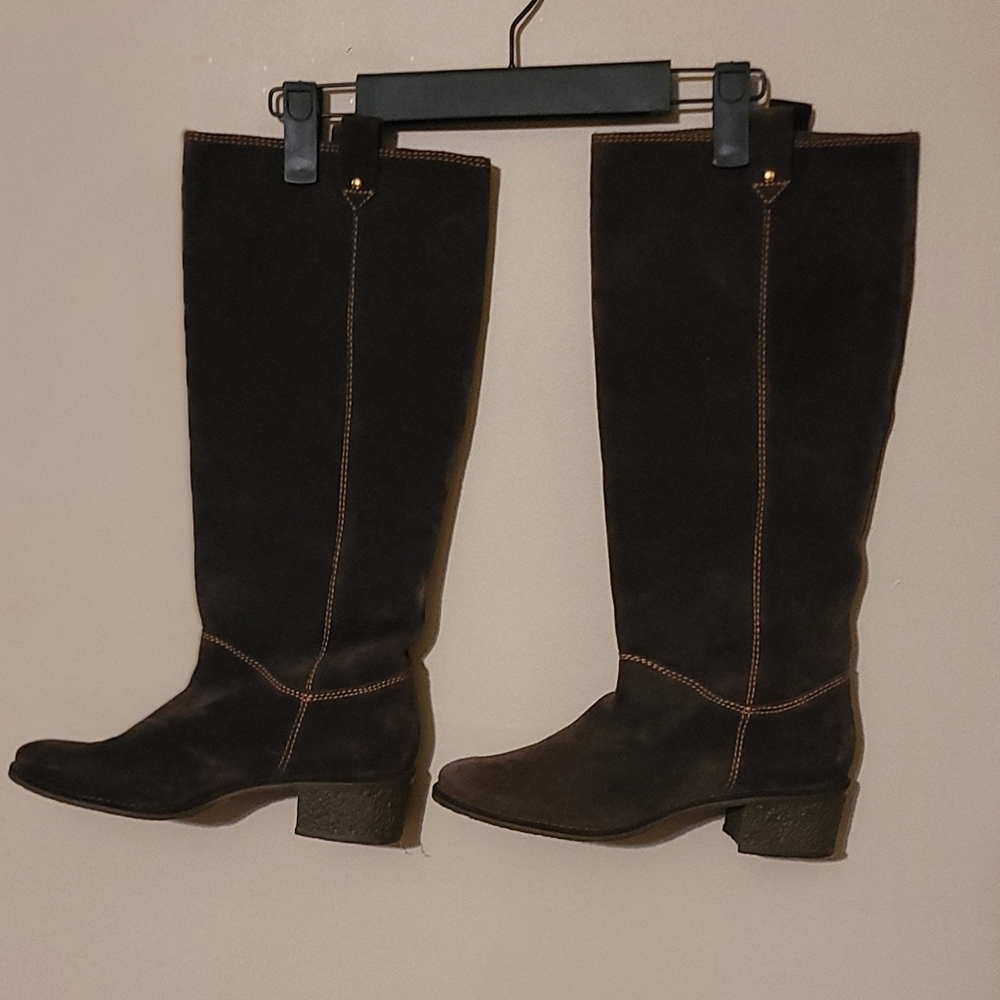 Kate Spade Black Suede Over the Knee Boots 7.5